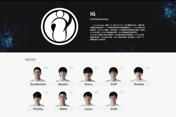 ig战队成员详细资料-ig战队成员资料